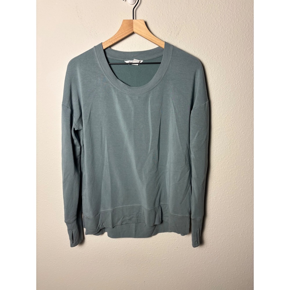 Athleta Coaster Luxe Crewneck Sweatshirt Sage Green Pullover Womens M